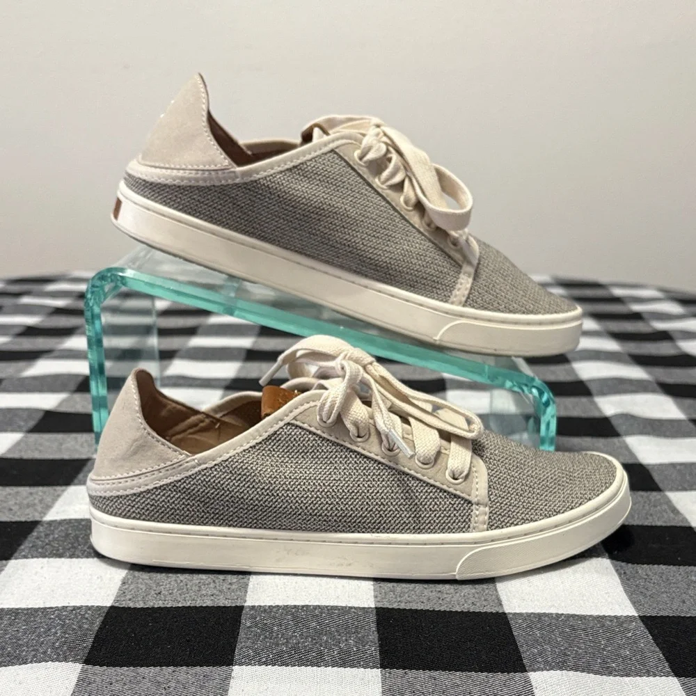 EXC! Olukai Pehuea Lī Tapa Sneakers Shoes Size 7.5 Breathable Mesh Lightweight